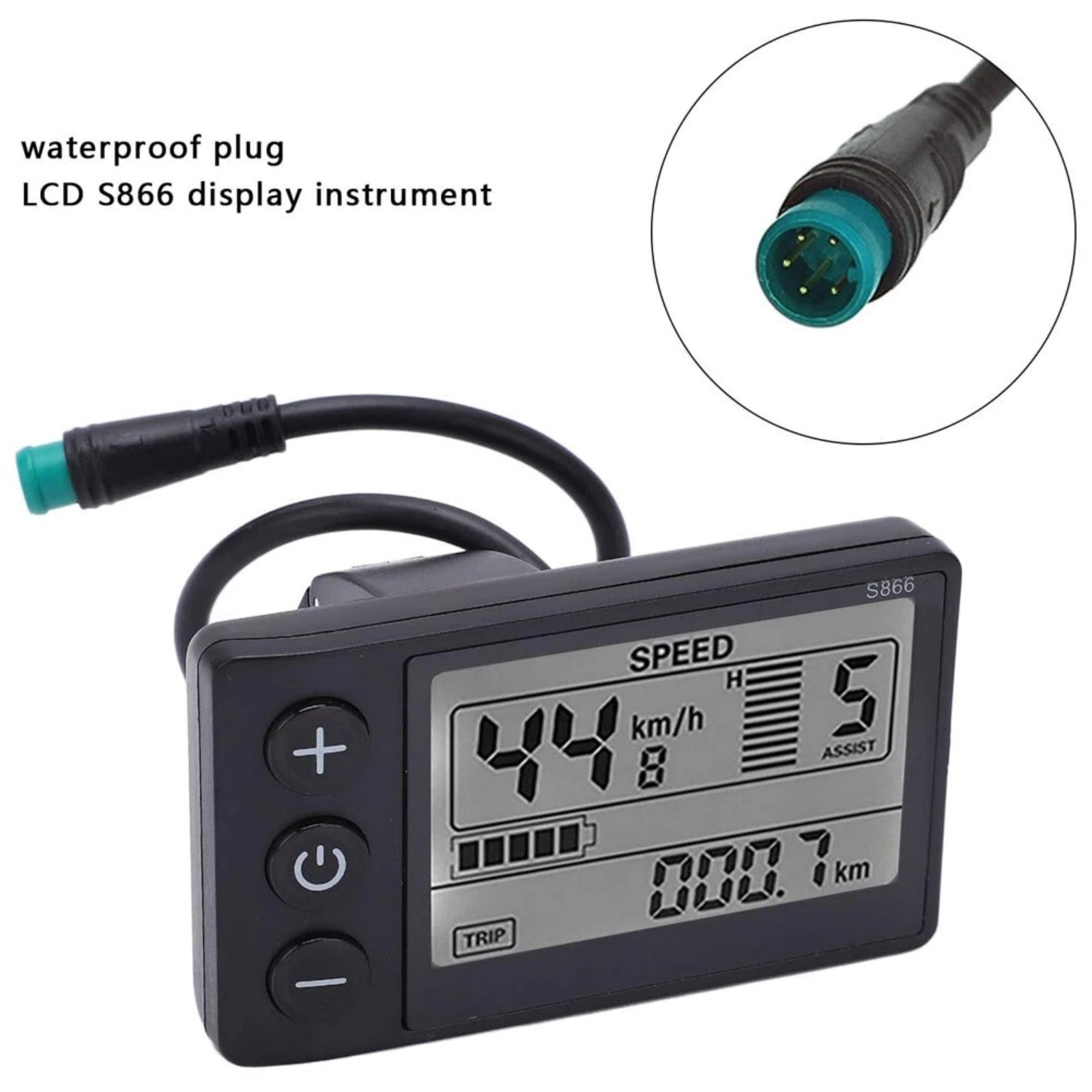 Universal Electric Bike Speedometer LCD Display Screen for Scooter 24V 36V 48V