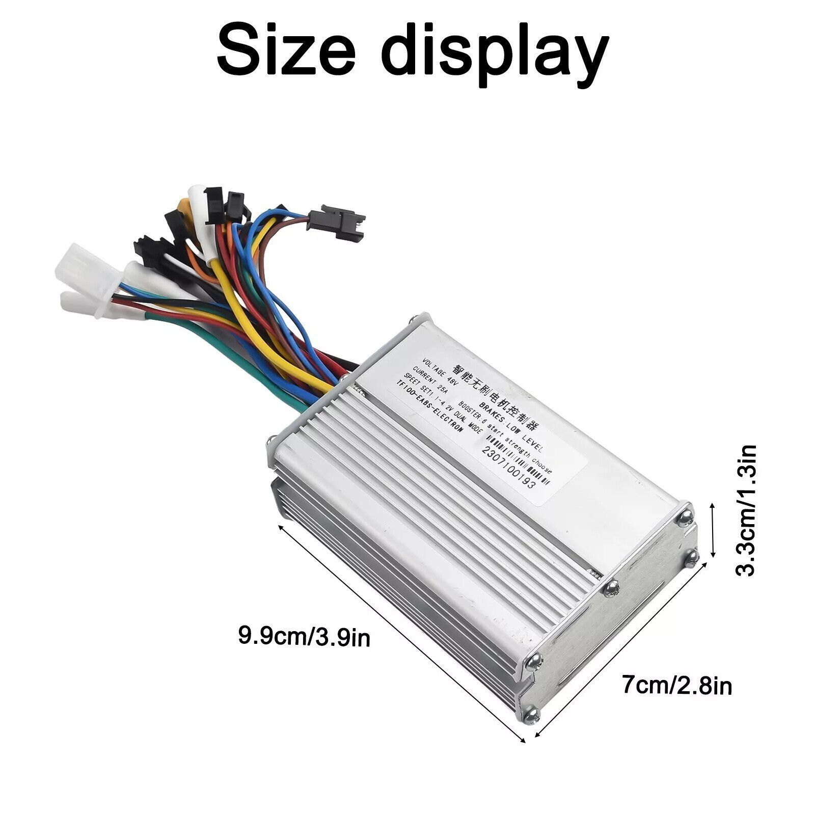 48V-25A 1200W Brushless Motor Controller + LCD Display + 6 Pin Cable For Scooter