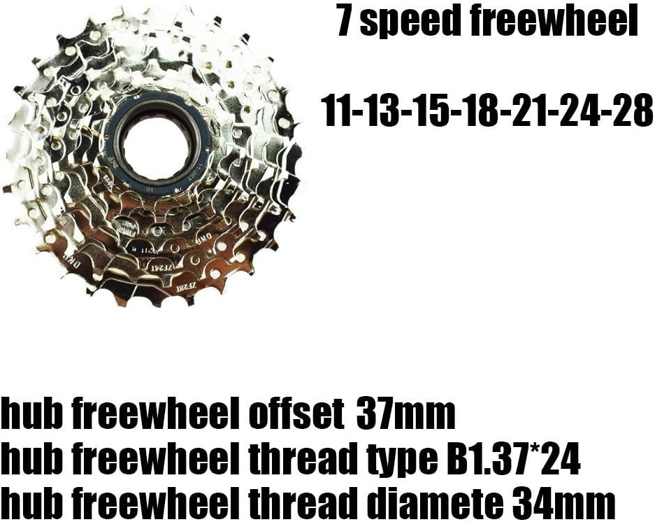 7-Speed Freewheel Alloy Steel for E-Bike 11-28T 11-34T Compatible with Thread…