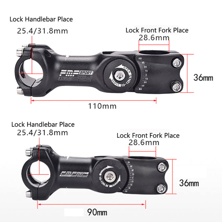 25.4/31.8mm Mountain Road Bike Stem Riser Adjustable MTB Bicycle Handlebar NEW