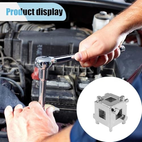 3/8” Car Brake Caliper Compression Cube Tool, Steel Brake Piston Remover
