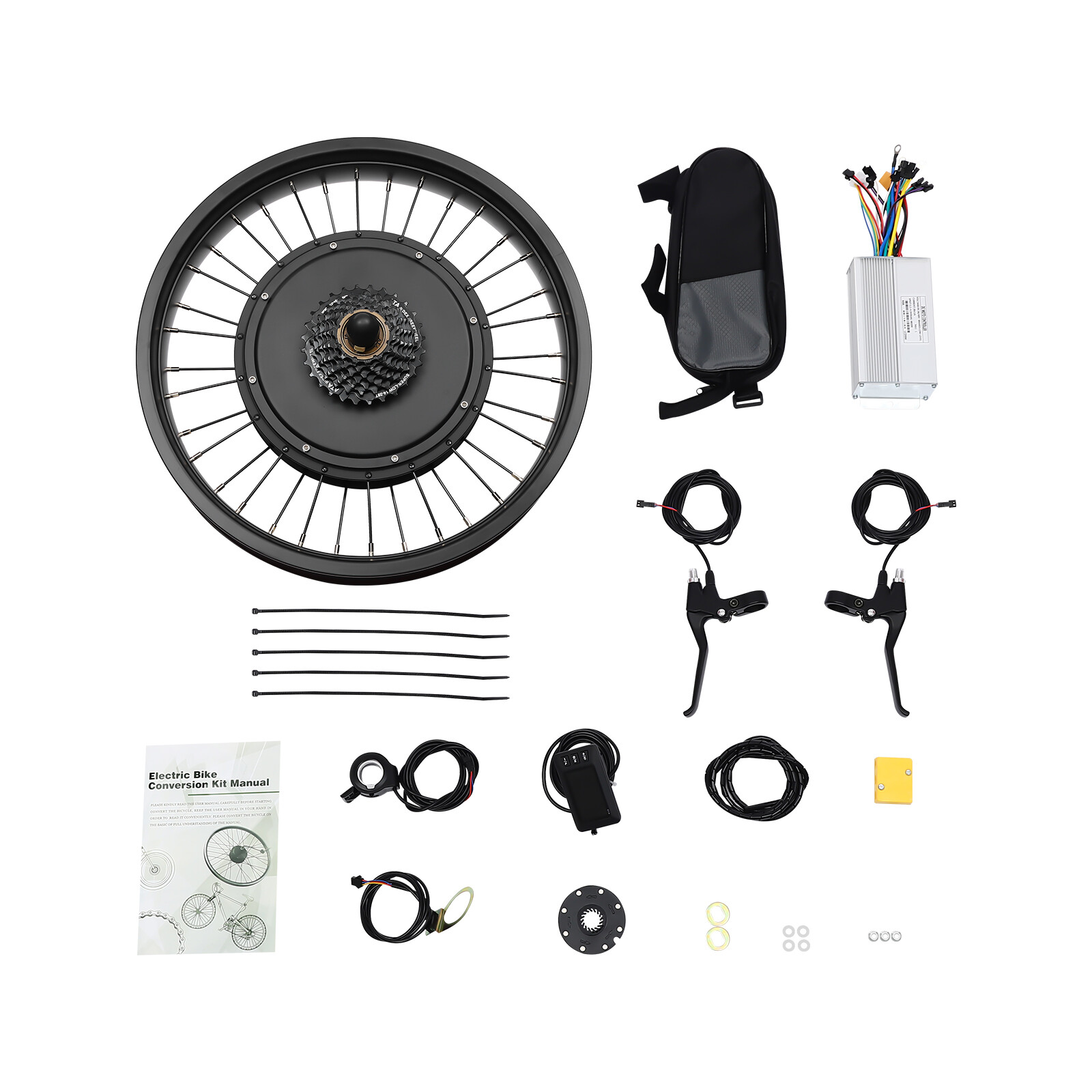 20″ 48V Electric Bicycle Conversion Kit E-Bike Rear Wheel Hub Motor Fat Tire 1kW
