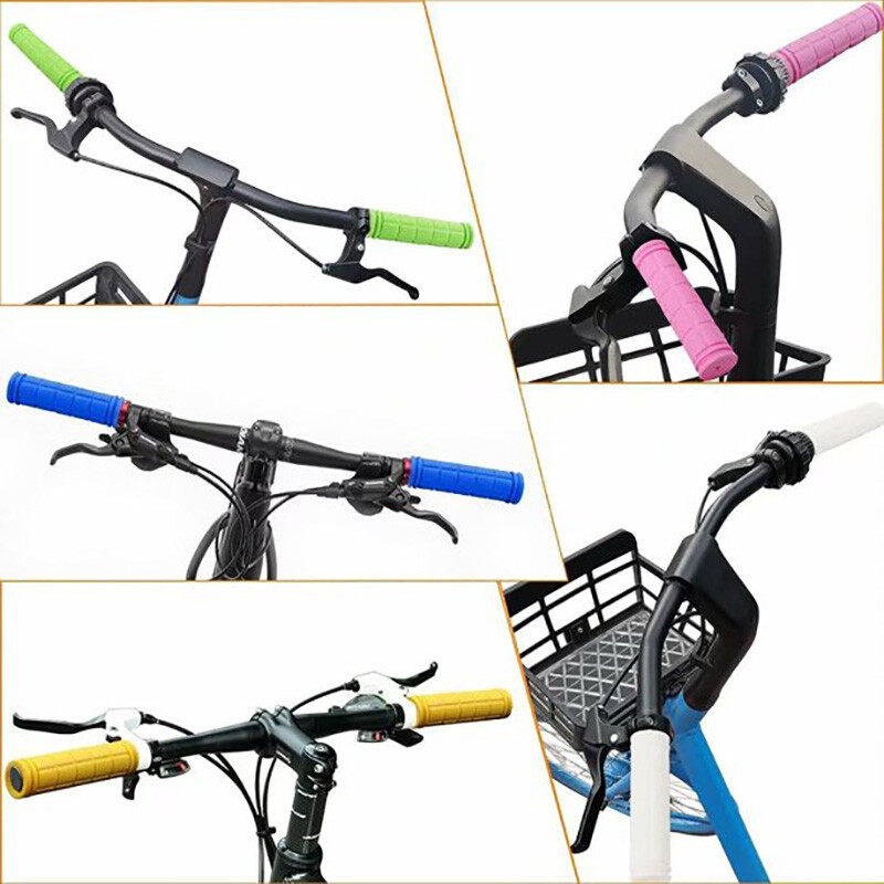 1 Pair MTB Bike Grips Mountain Bicycle Bike Handle Handlebar Soft Rubber Bar End