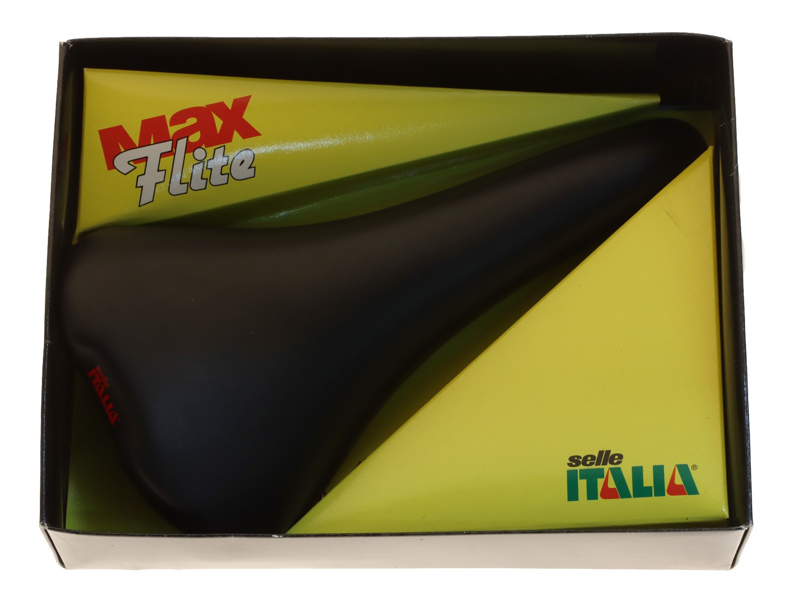 Selle Italia Max Flite Saddle Vanadium Rails Black Smooth Leather NIB NOS NEW