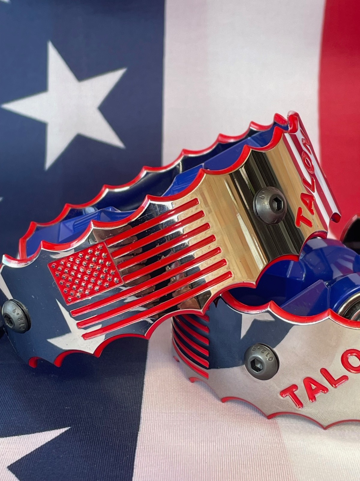 BMX BEARTRAP AMERICAN INSPIRED RACE PEDALS ONE-OFF UNIQUE 9/16 CHROME USA