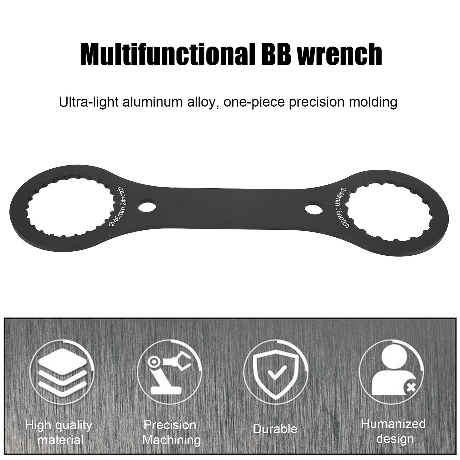 Bottom Bracket Wrench, BB Wrench Bottom Bracket Tool 44mm 46mm 16 24 Notch BB…