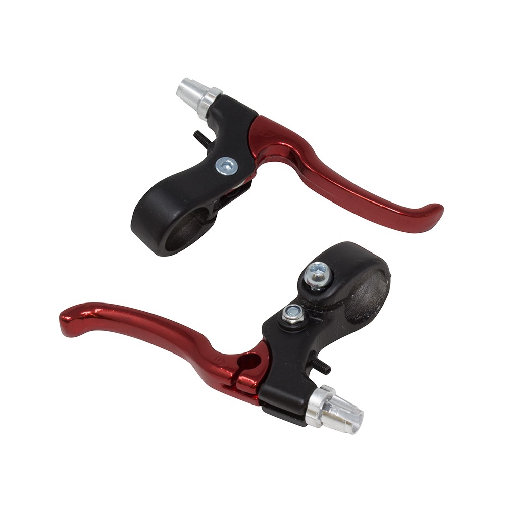 ENIX 4 Finger Alloy 408 Bike Bicycle Brake Lever Set Black/Red