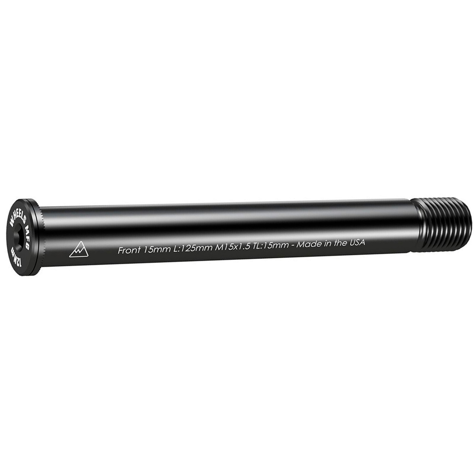 Wheels Mfg Thru-Axle, Front, 15mm, 1.5x125mm – Blk