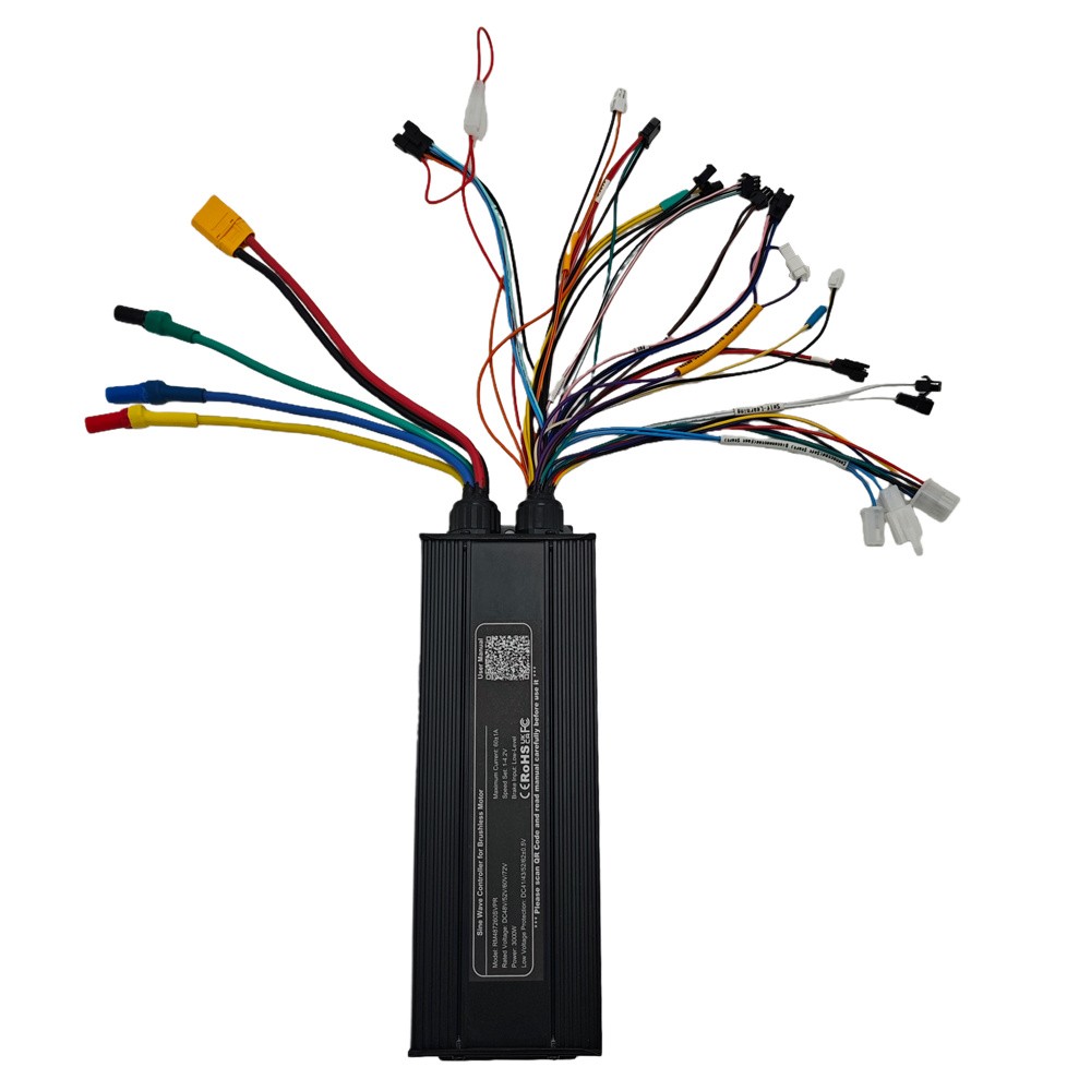 48V 60V 72V 60A 3000W 18MOSFET Sine Ware Controller with Color Display LCD