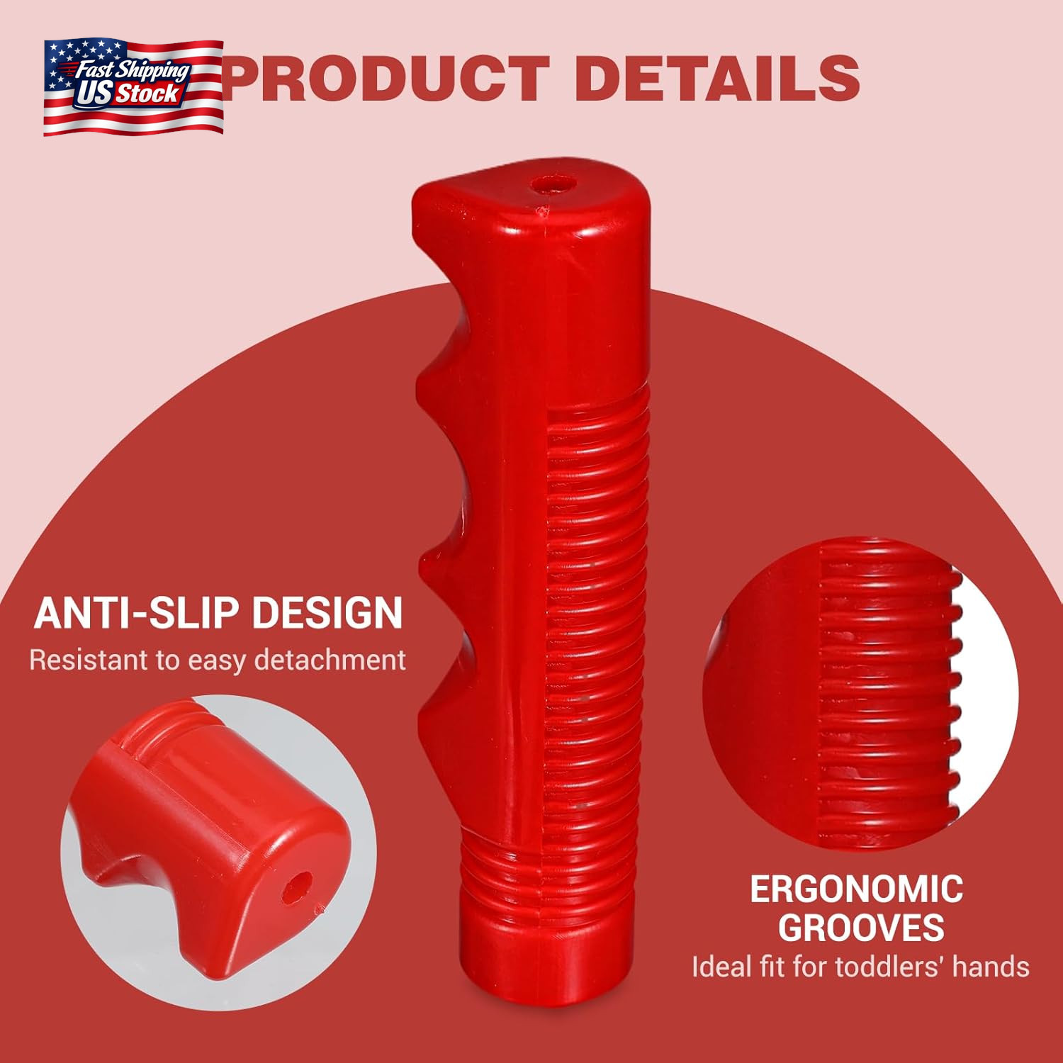 Handlebar Grips Compatible with Tricycle, 3/4 Inch Bicycle Grip, Kids Non-Slip-B