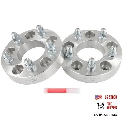 2Pcs Wheel Adapters 1.25″ 5×120 to 5×4.5 Bore 74mm Studs 14×1.5 5Lug Wheel