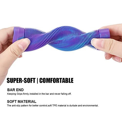 Scooter Grips – Mixed Color MTB & BMX Handlebar Grips | 145mm Soft Purple/Blue