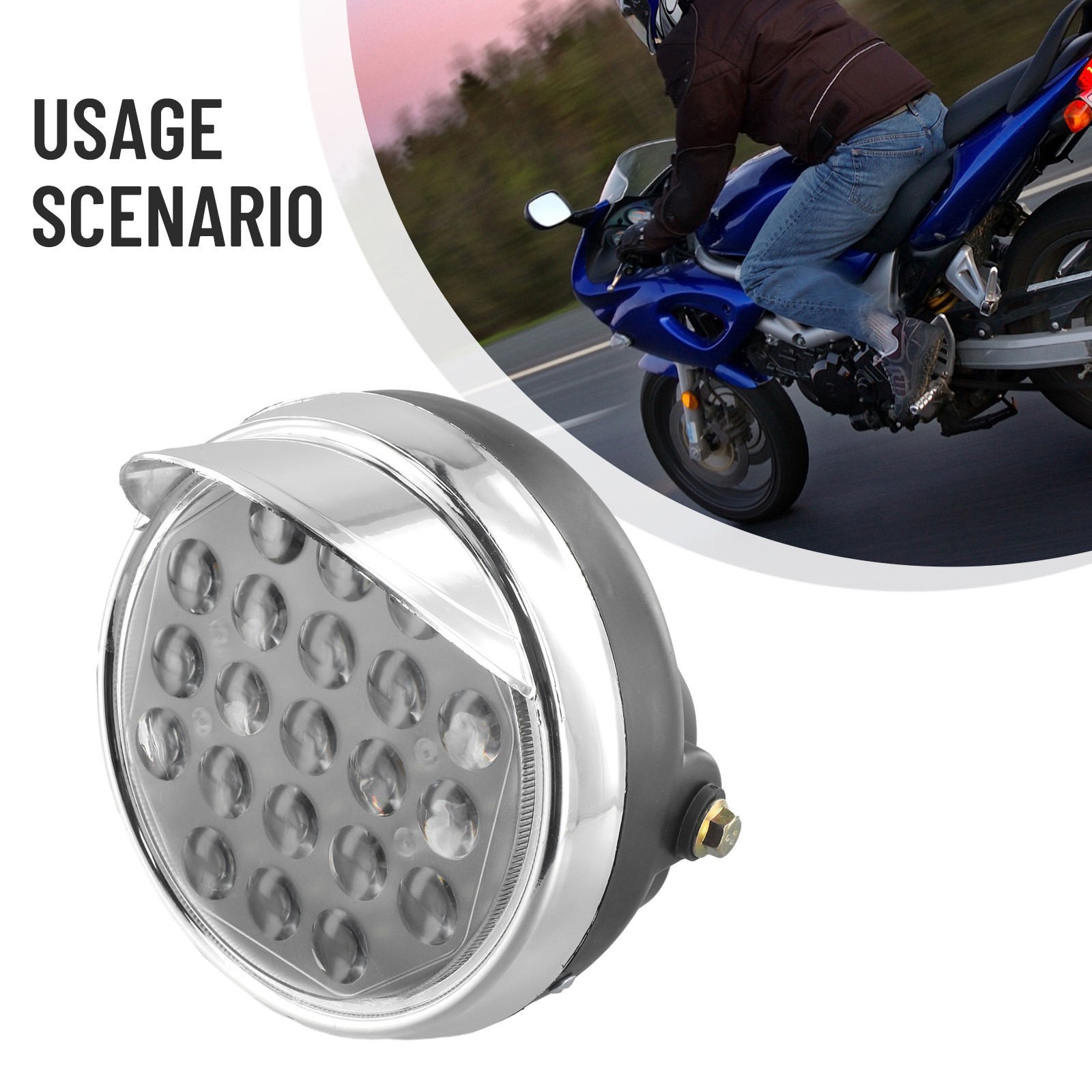 Headlight Electric Tricycle 6500K – 7000K Aluminum Alloy LED Spotlight