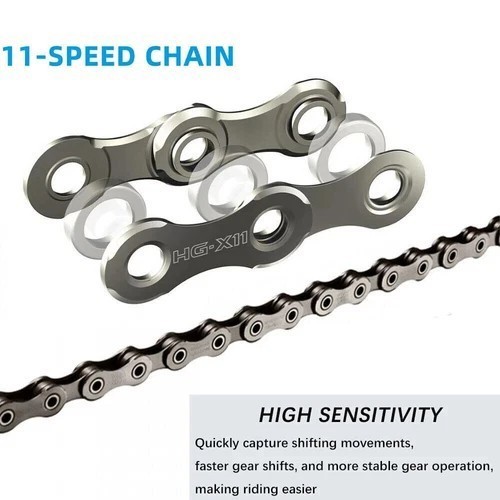 6/7/8/9/10/11/12-Speed Bicycle Chain 116-126 Link For Cruiser Road BMX FIXIE MTB
