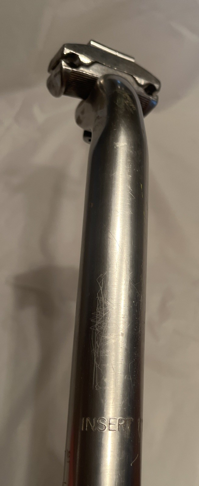 Polished Silver Seatpost 27.2mm x 250mm Offset 20mm Unbranded Seat Post 240g