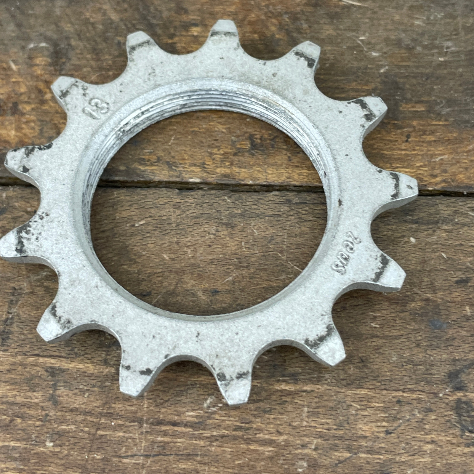 Vintage Track Cog Zeus 13 Tooth Aluminum Alloy Cog English Threaded Fixie 80s