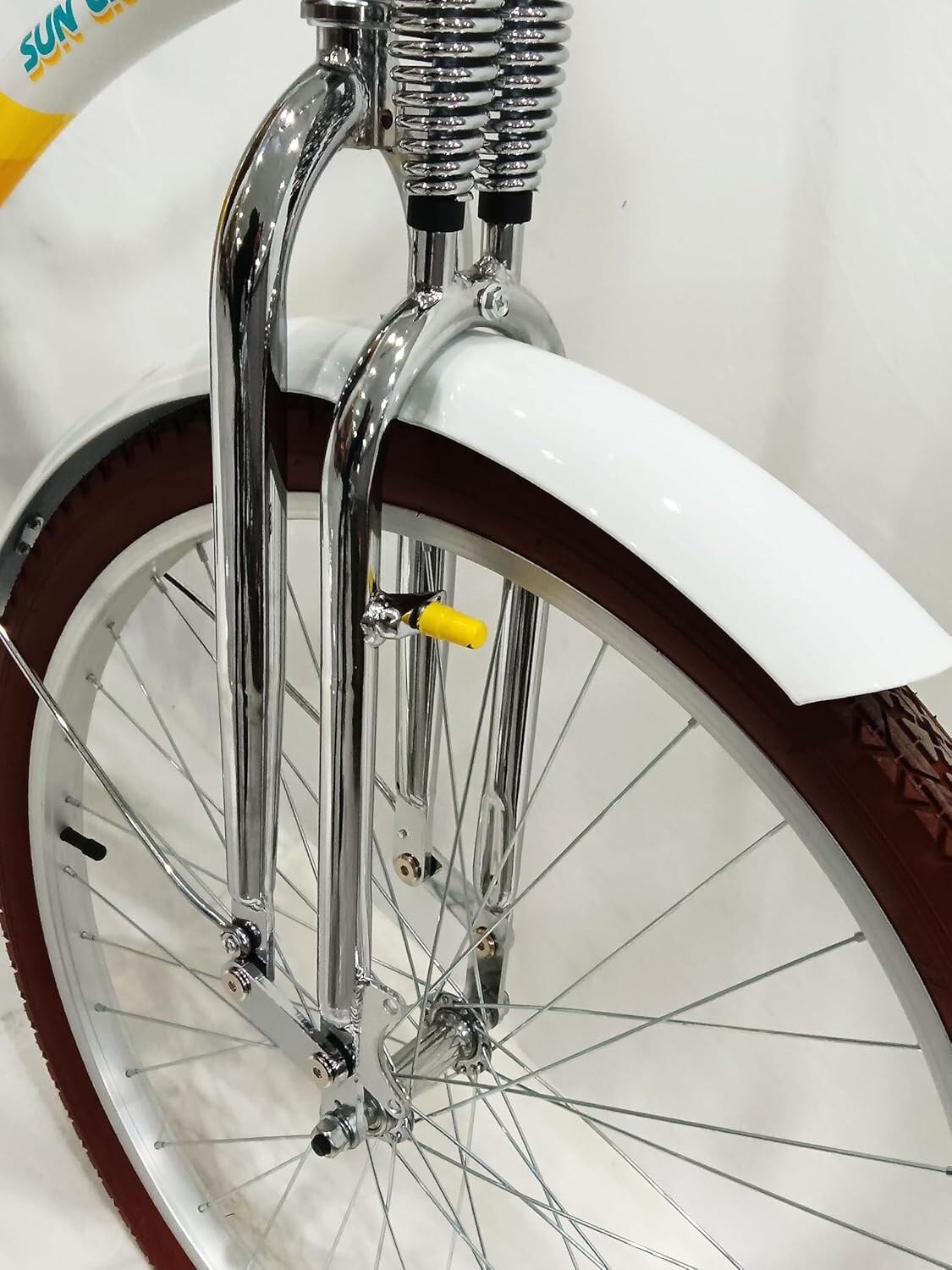 26 in Bicycle Springer Suspension Fork 1″ Threaded, Chopper Bike Classical Fork