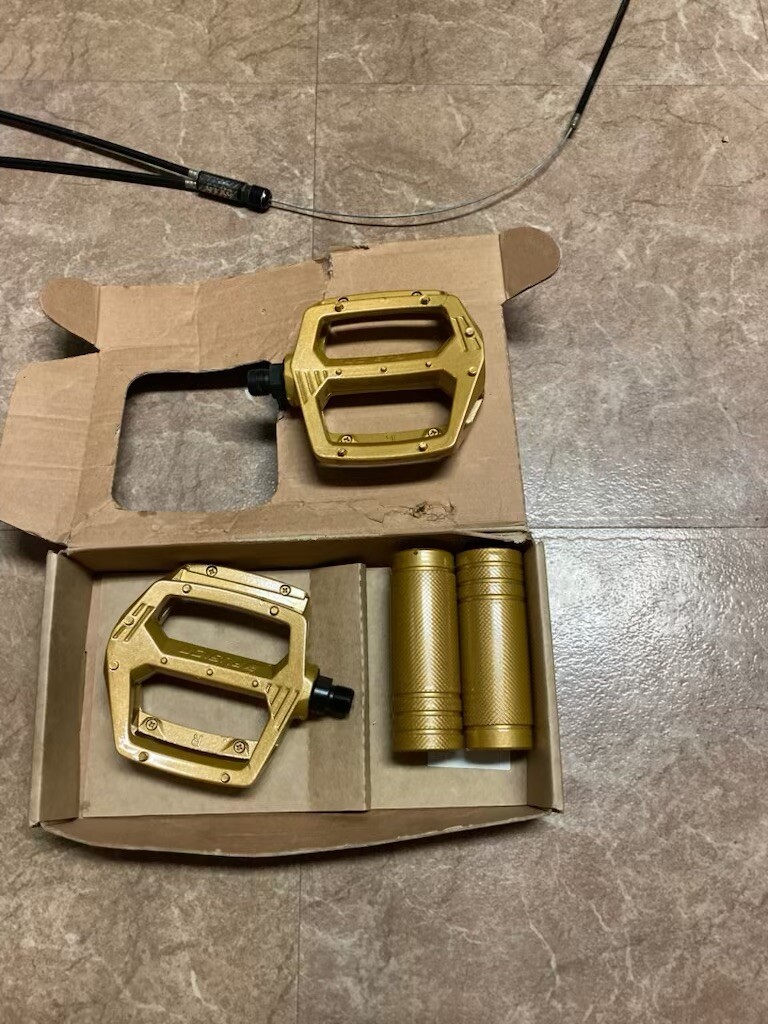 Gold Custom Painted Fusion Pedals And Legs
