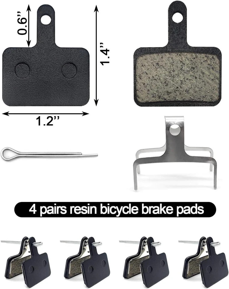 4 Pairs Bike Brake Pads, Ceramic Bicycle Disc Brake Pads Fit for Tektro Sh