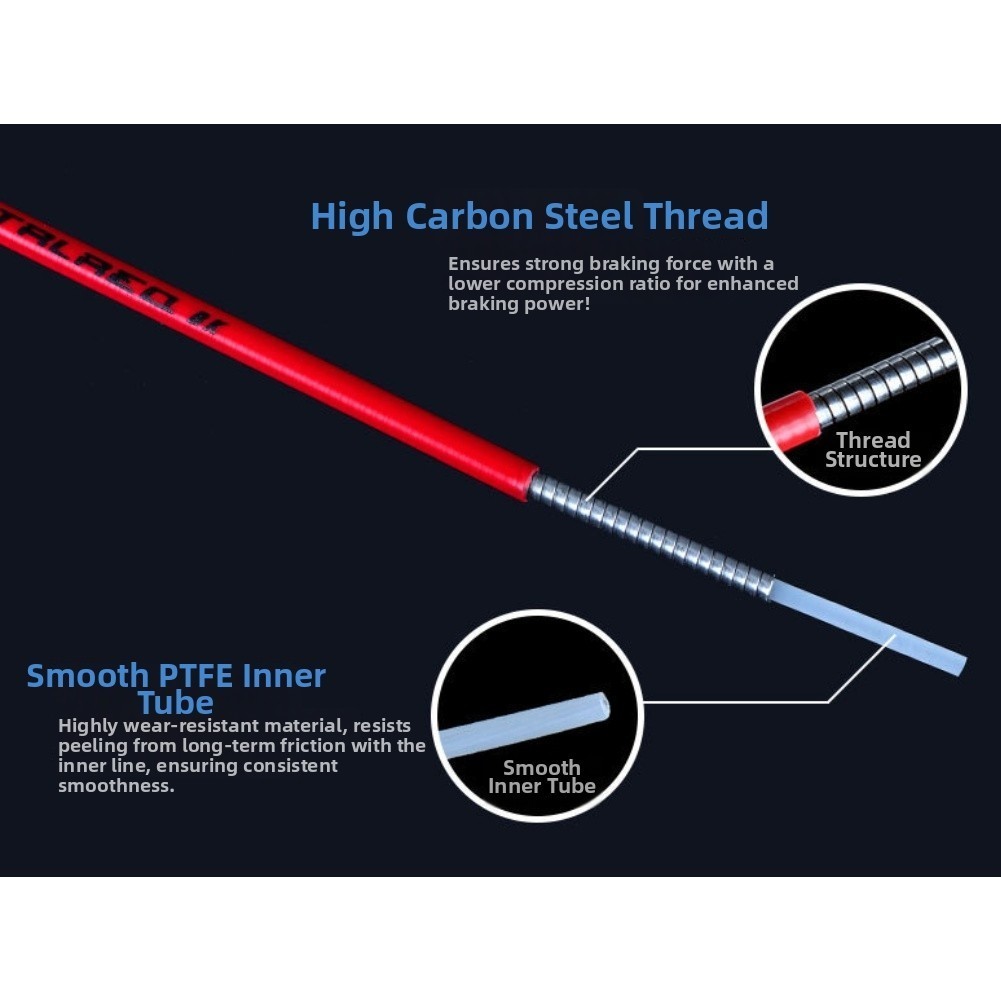 Flexible Steel Inner Cable with Polymer Outer Housing for Bike Braking Shifting