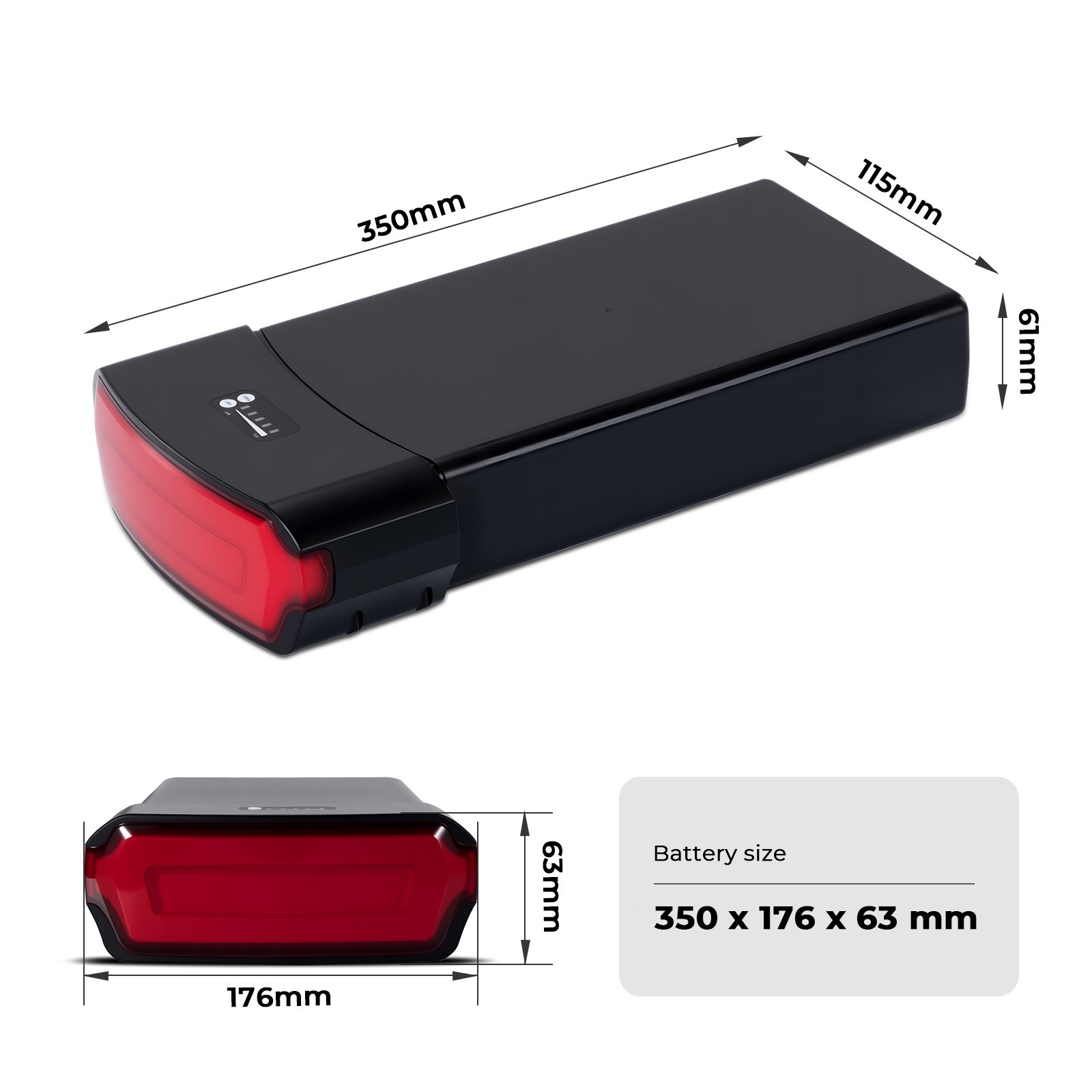 Pedego Spare Battery 52V 17.5Ah for Interceptor Boomerang Latch V2 City Commuter