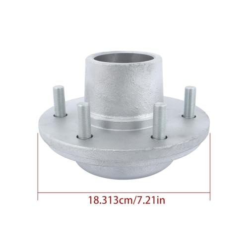 2 Sets 6 on 5.5Inch Galvanized Trailer Hub Kit for 5200-6000lbs Spindle, with