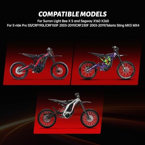 Dirt Bike Foot Pegs,Ebike Aluminum Prickly Pedals Footrest for Surron Light