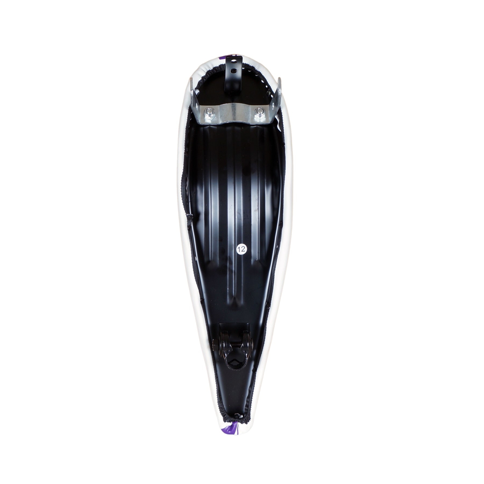 Tracer Banana Seat Whhite w/Purple Center for 20″ Lowrider Cruiser Bikes