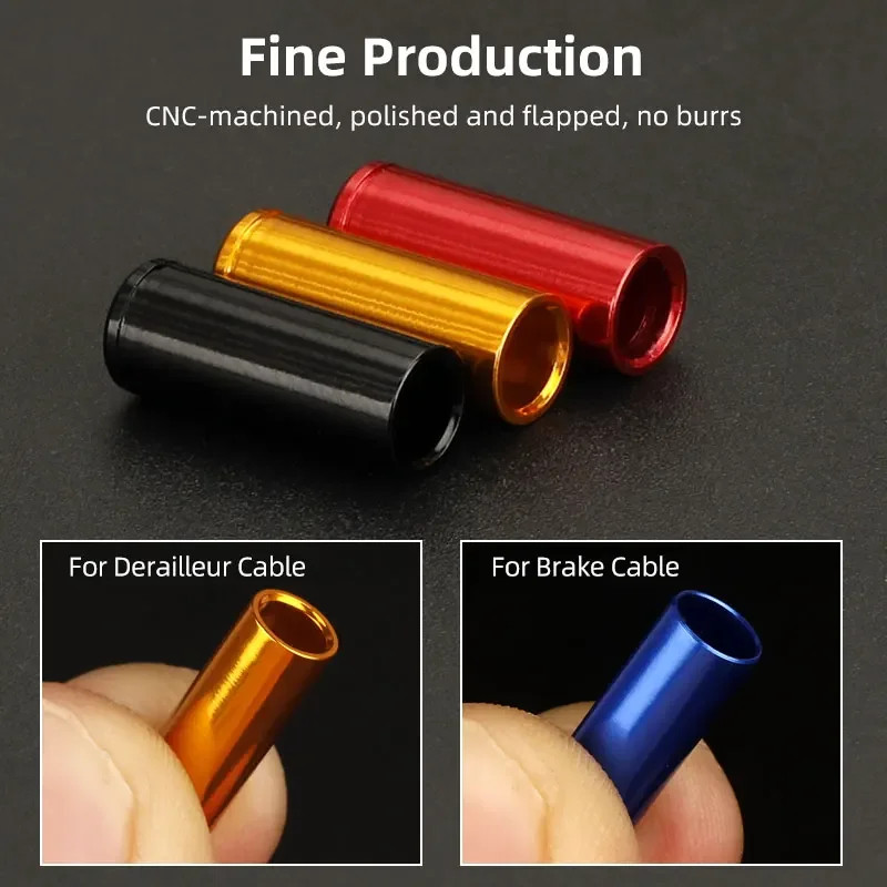 5mm Bike Brake Cable End Caps Alloy Ferrules MTB Road Shifter Crimps