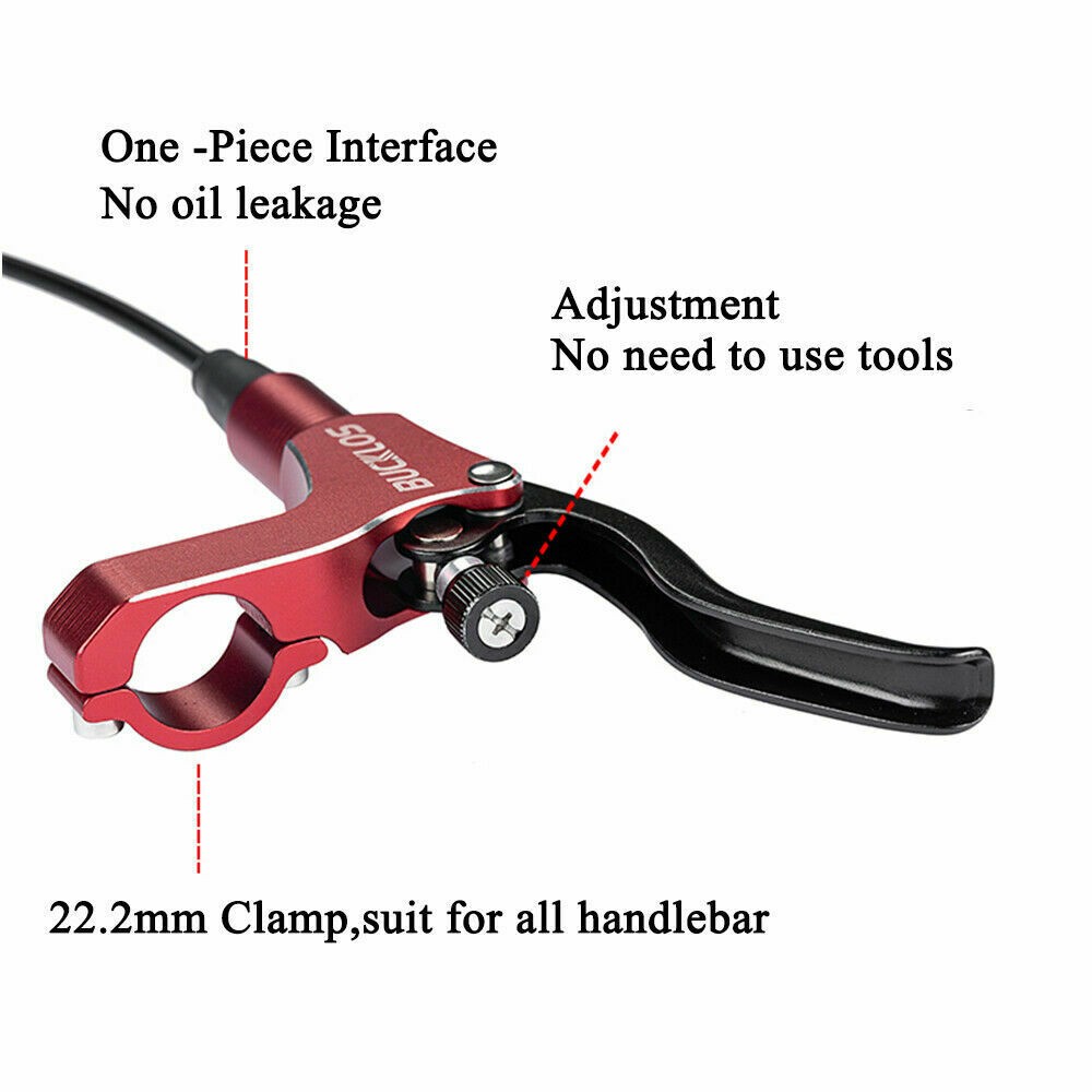 BUCKLOS MTB200 Hydraulic Disc Brake Front Rear 160mm Bicycle 800/1500mm Aluminum
