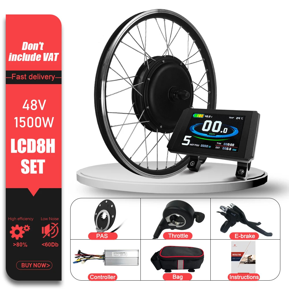 Mountain Electric Bike 48V 1500W Brushless Rear Cassette Hub Motor 20-29in 700C
