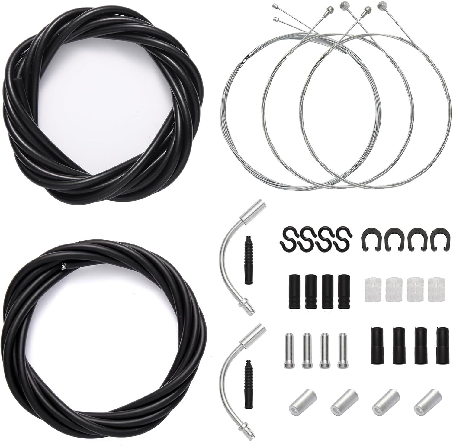 Universal Bike Brake & Shift Cable Housing Kit MTB Road Bicycle Repair End Caps