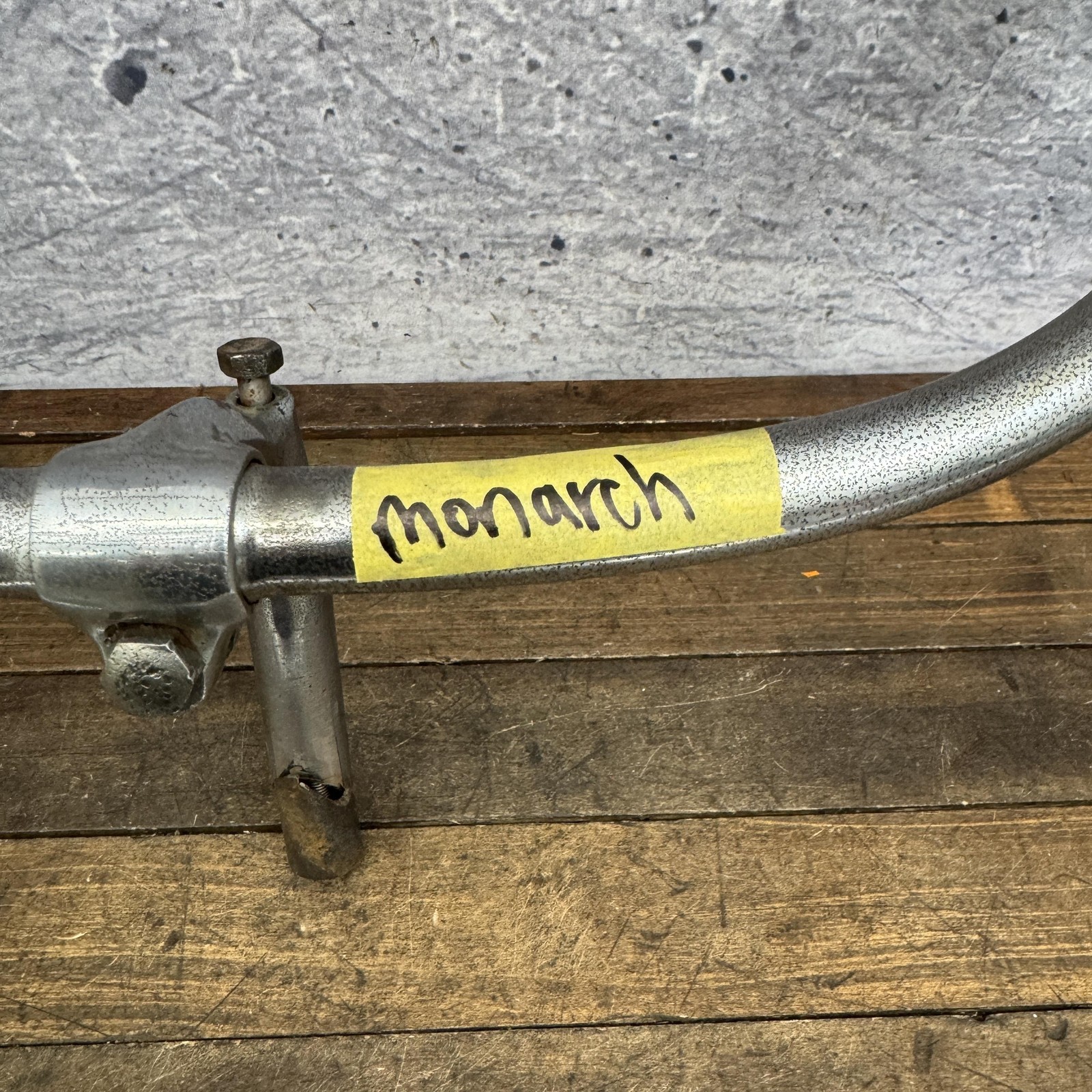 Vintage Monark Cruiser Handlebar Stem Bar Balloon Tire Schwinn Chubby Grips