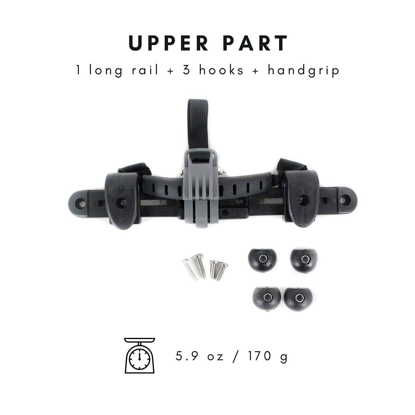 Vincita DIY Bike Pannier Hardware Kit – Rack Diameter Up to 16mm, Black