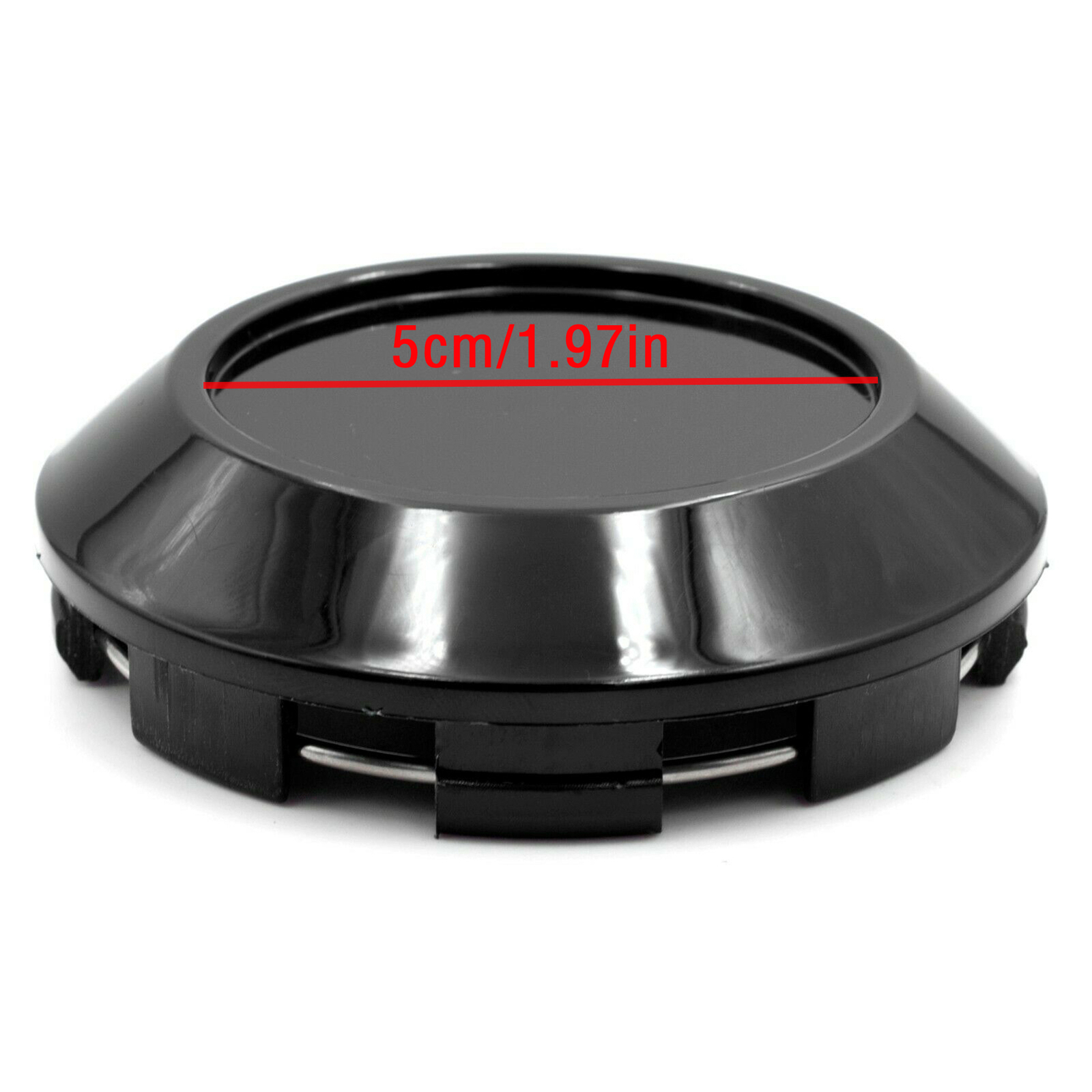 4pcs 76mm /71.5mm Wheel Center Hub Cap K77 Black With Steel Ring Universal
