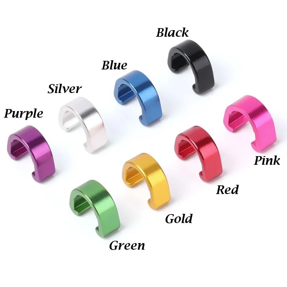 5pcs Bike Cable Clips C Shape Aluminum Alloy Brake Derailleur Line Buckle MTB