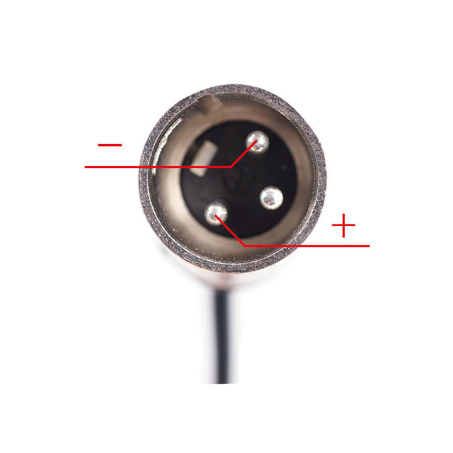 YOSE POWER Electric Bike Battery Charger Video XLR 3Pins DC2.1 Plug for 36V 48V