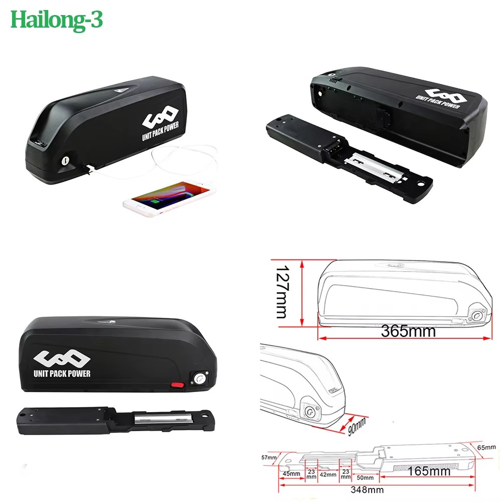Ebike 48V 52V 20AH Hailong Down Tube Batter-y for Bafang Motor 500W 750W 1000W