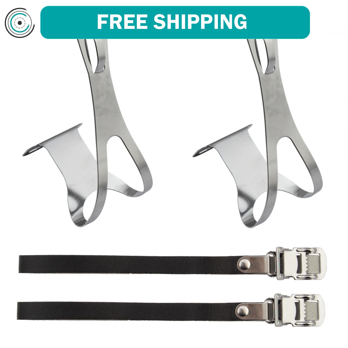 Sunlite Racing Toe Clips X-Large Chrome Plated