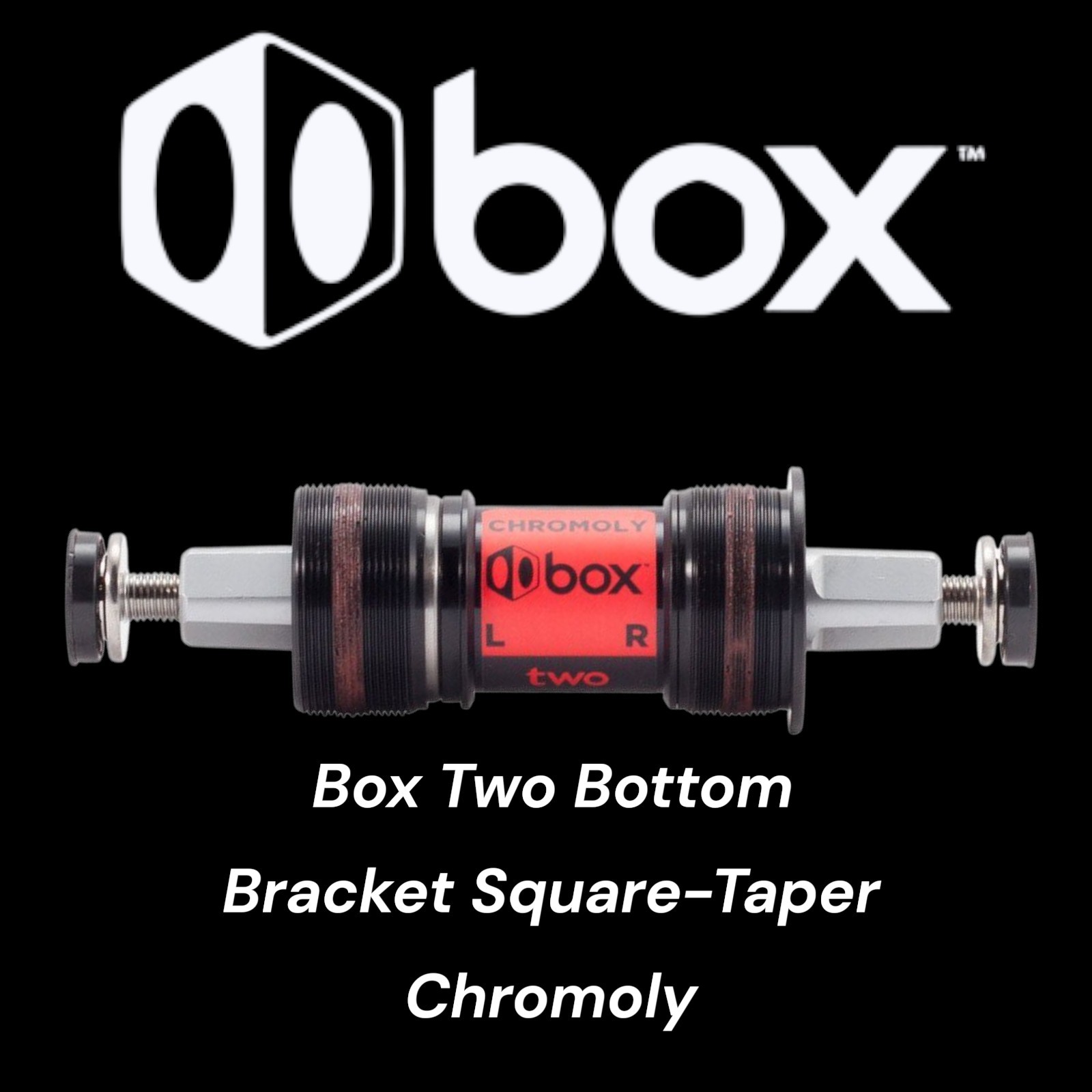 BOX TWO CHROMOLY SEALED SQUARE TAPER EURO BOTTOM BRACKET 68 X 108MM
