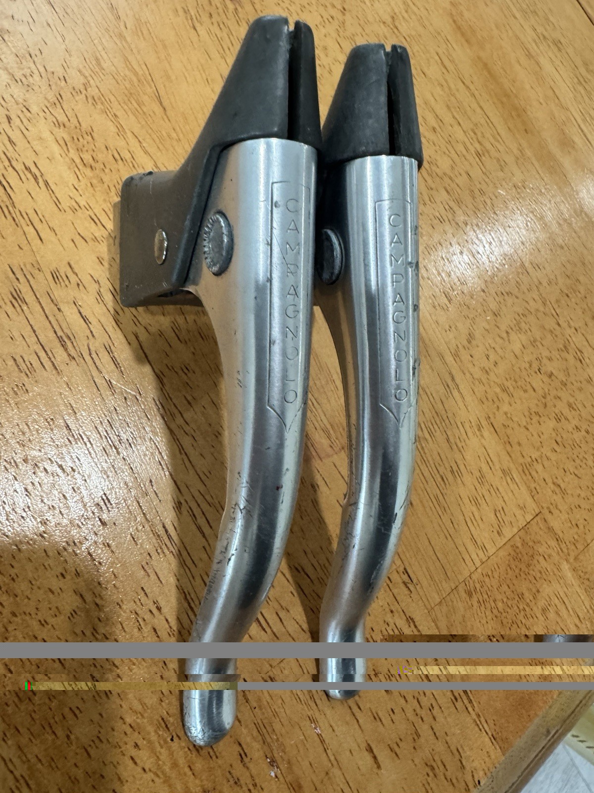 1970’s Vintage Campagnolo Nuovo Record F & R #2030 Brake Levers No Hoods Nonaero
