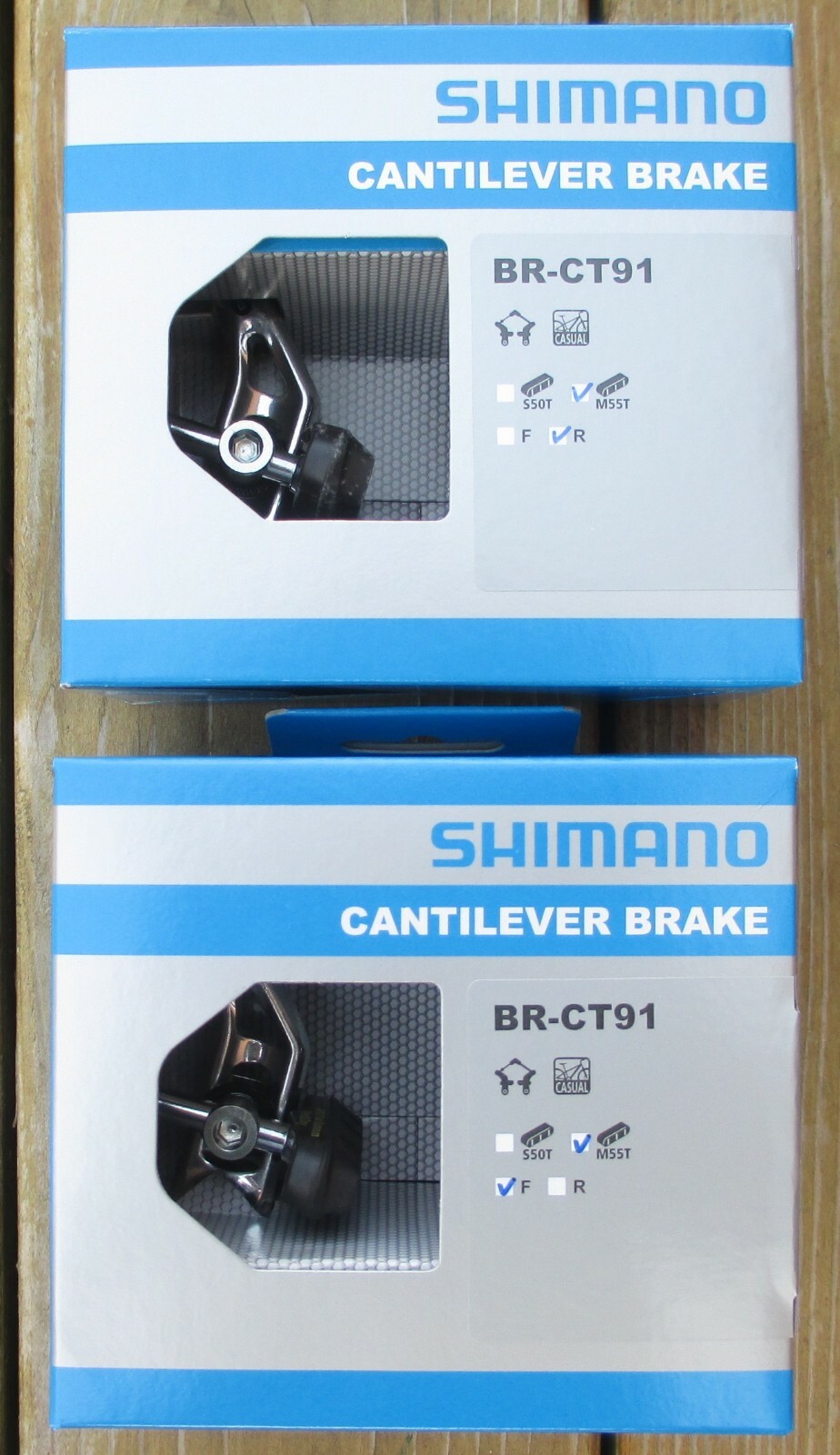 SHIMANO CT91 CANTILEVER Altus & Link Wire Brake Caliper, Silver Rear or Front