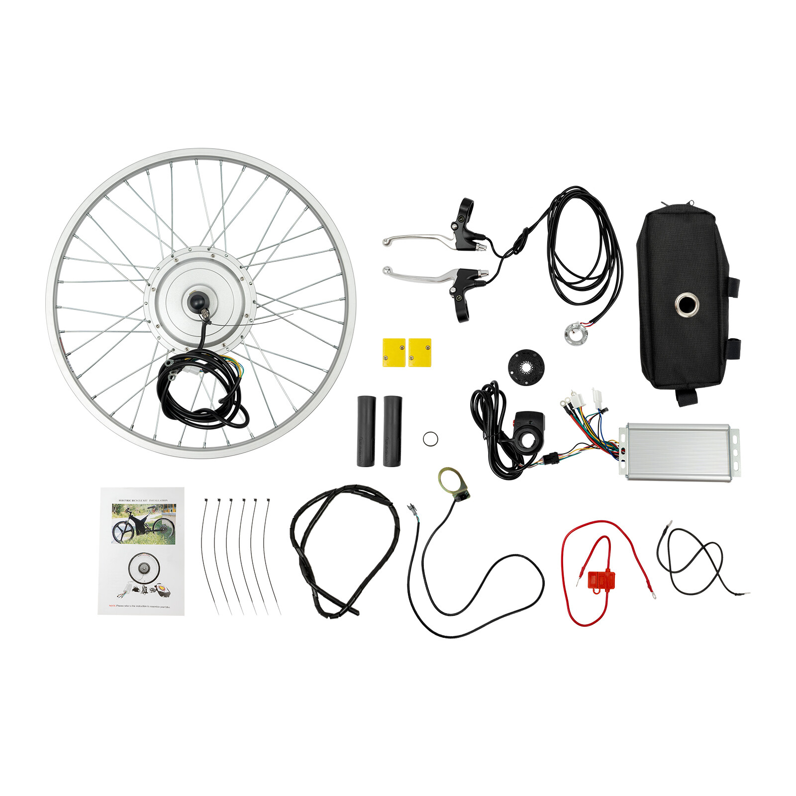 24″ 36V 750W Electric Bicycle Conversion Kit Front Wheel Kit Ebike Hub Motor Set
