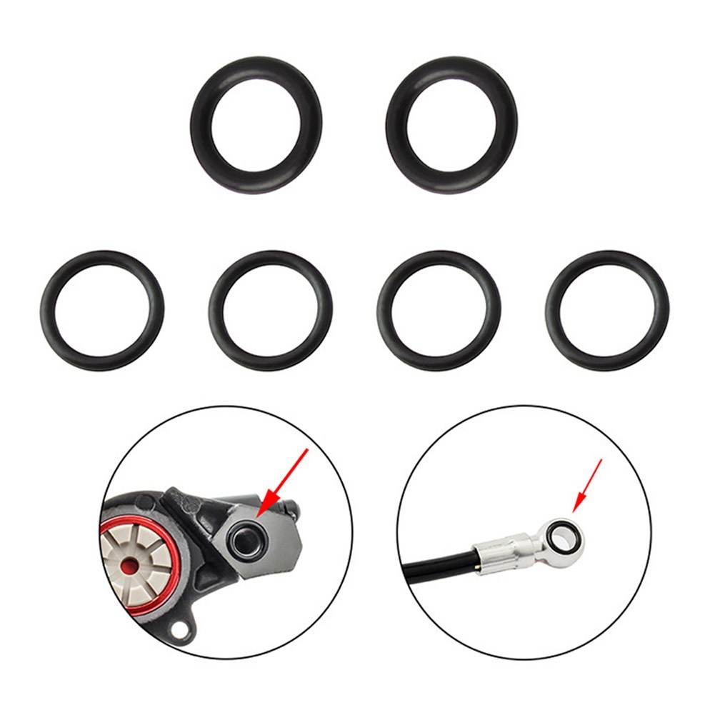 Bike O-Ring Gasket 6pcs/set 8/9mm Accessories Caliper Five-wire Body Hose