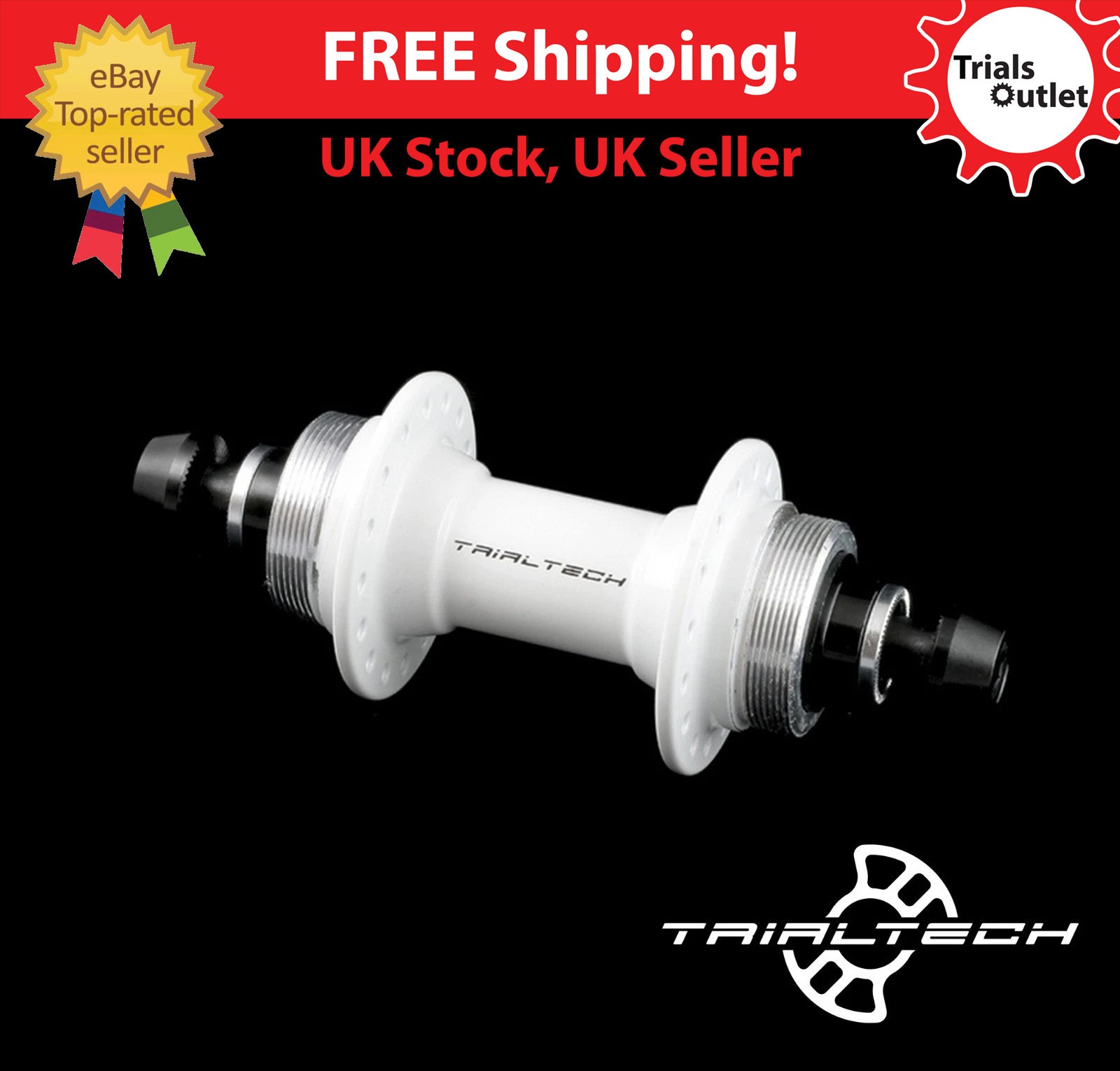 Trialtech 110mm 32h Rear Fixed Hub Screw On BMX Race Trials Single Speed Onza