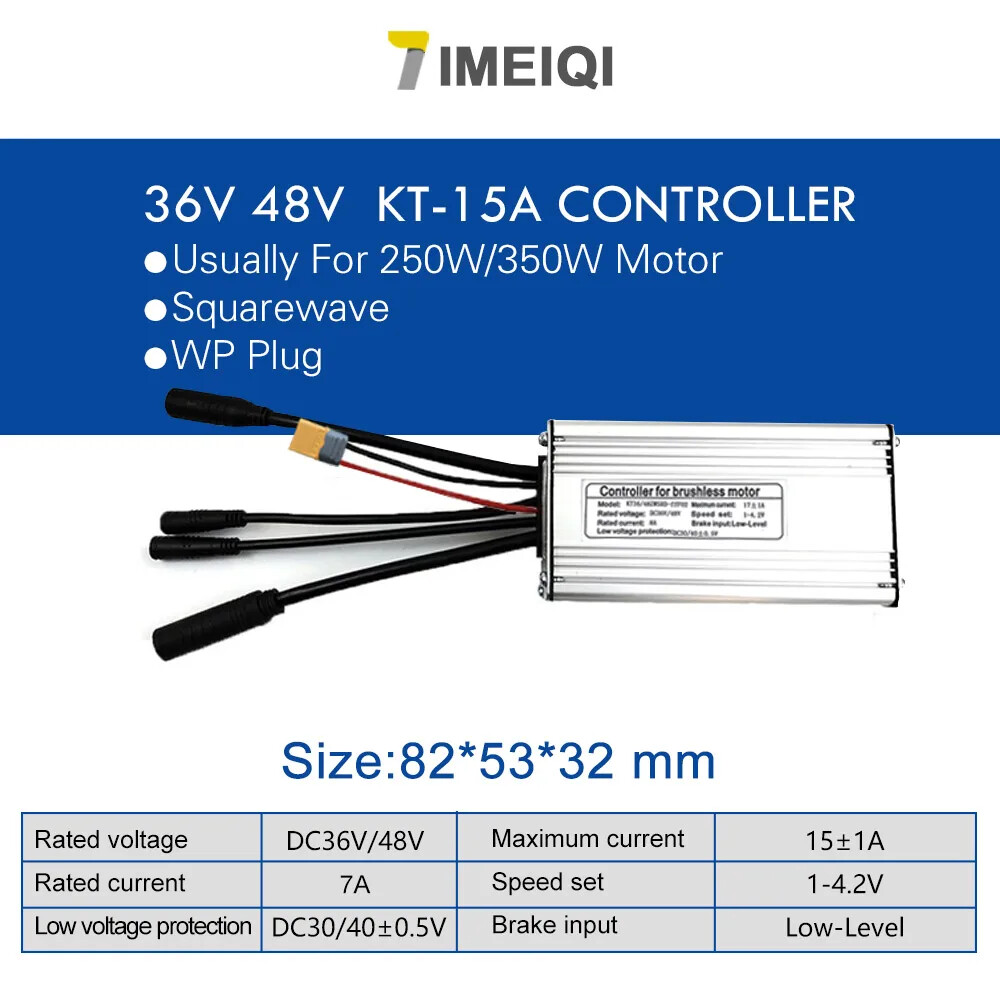 Electric Bike Controller 36V 48V 250W -1000W Waterproof Brushless Controller