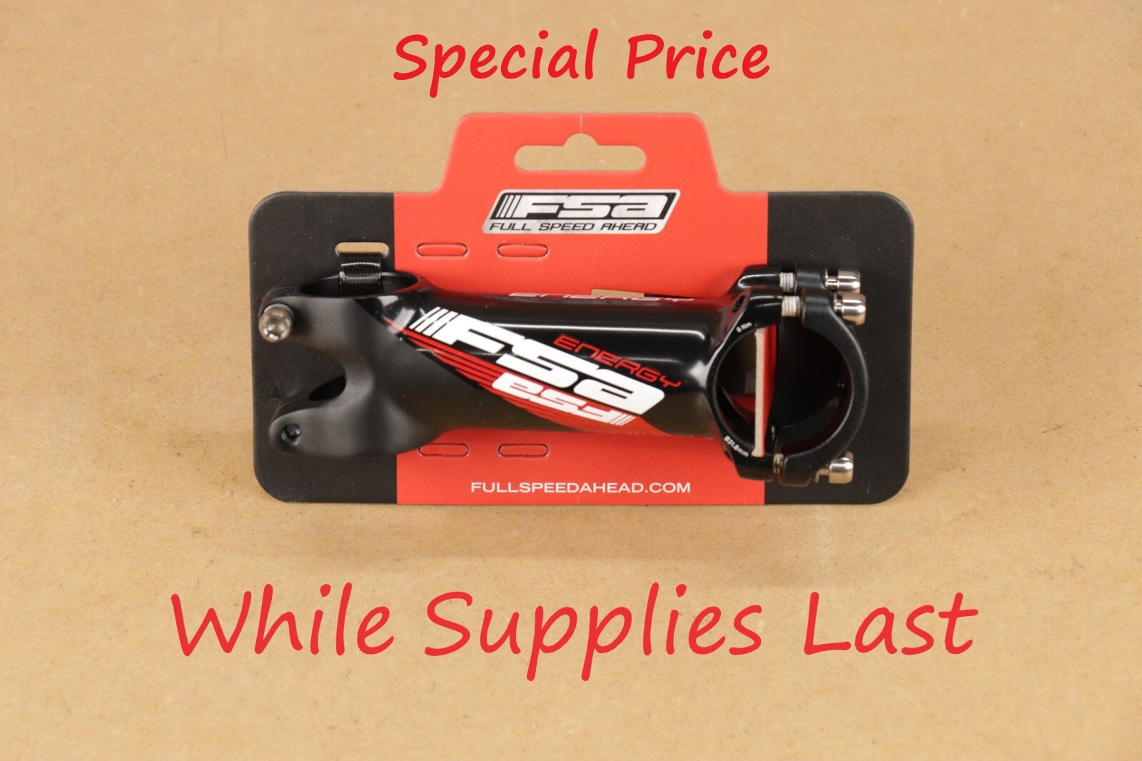 FSA Energy 1- 1/8 Threadless Bicycle Stem 100mm /±6º 31.8 Clamp Titanium Bolts
