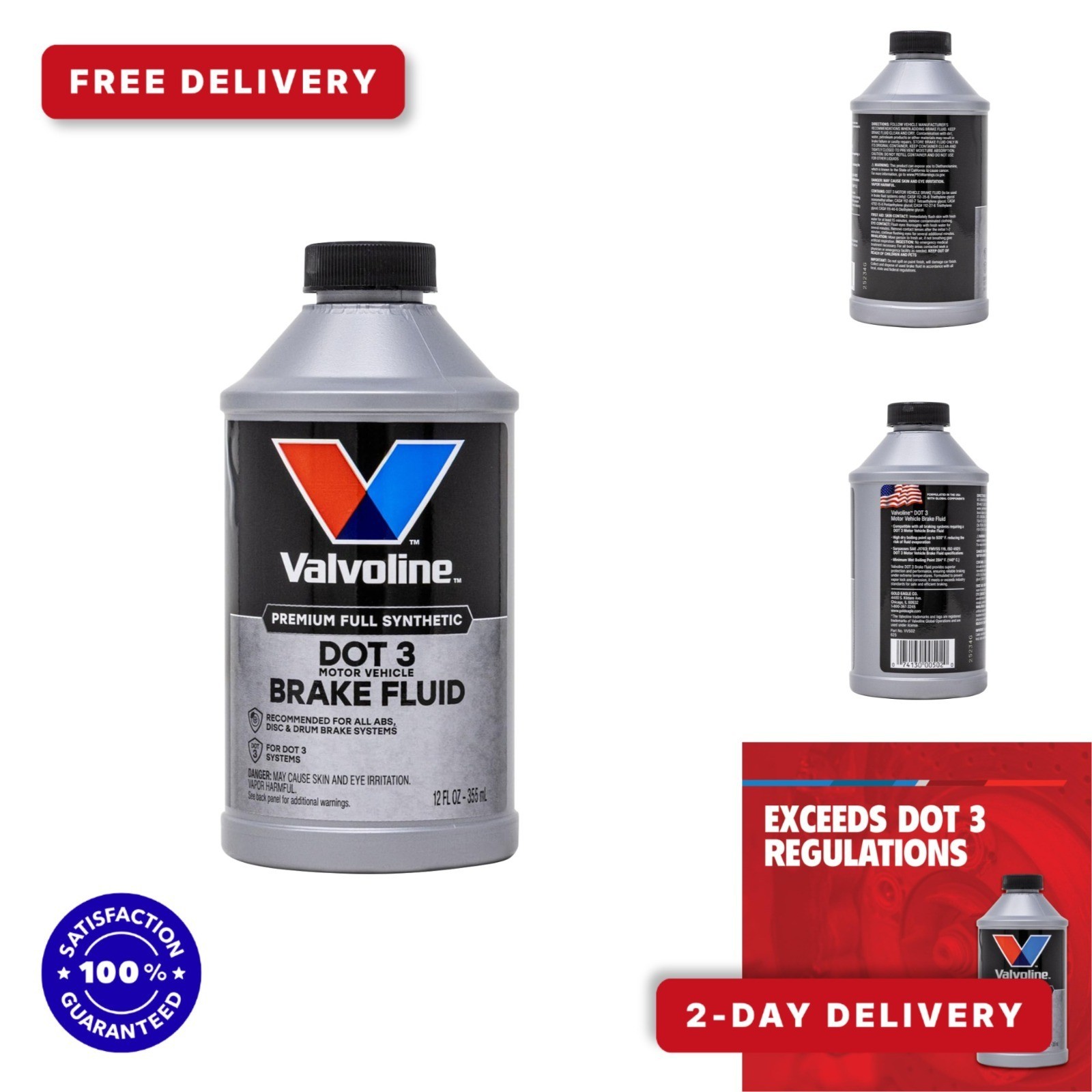 Valvoline DOT 3 Synthetic Brake Fluid 12oz – High Boiling Point