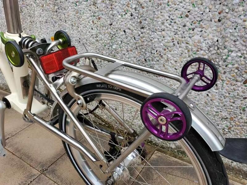 H&H/ Titanium alloy folding rear rack for Brompton