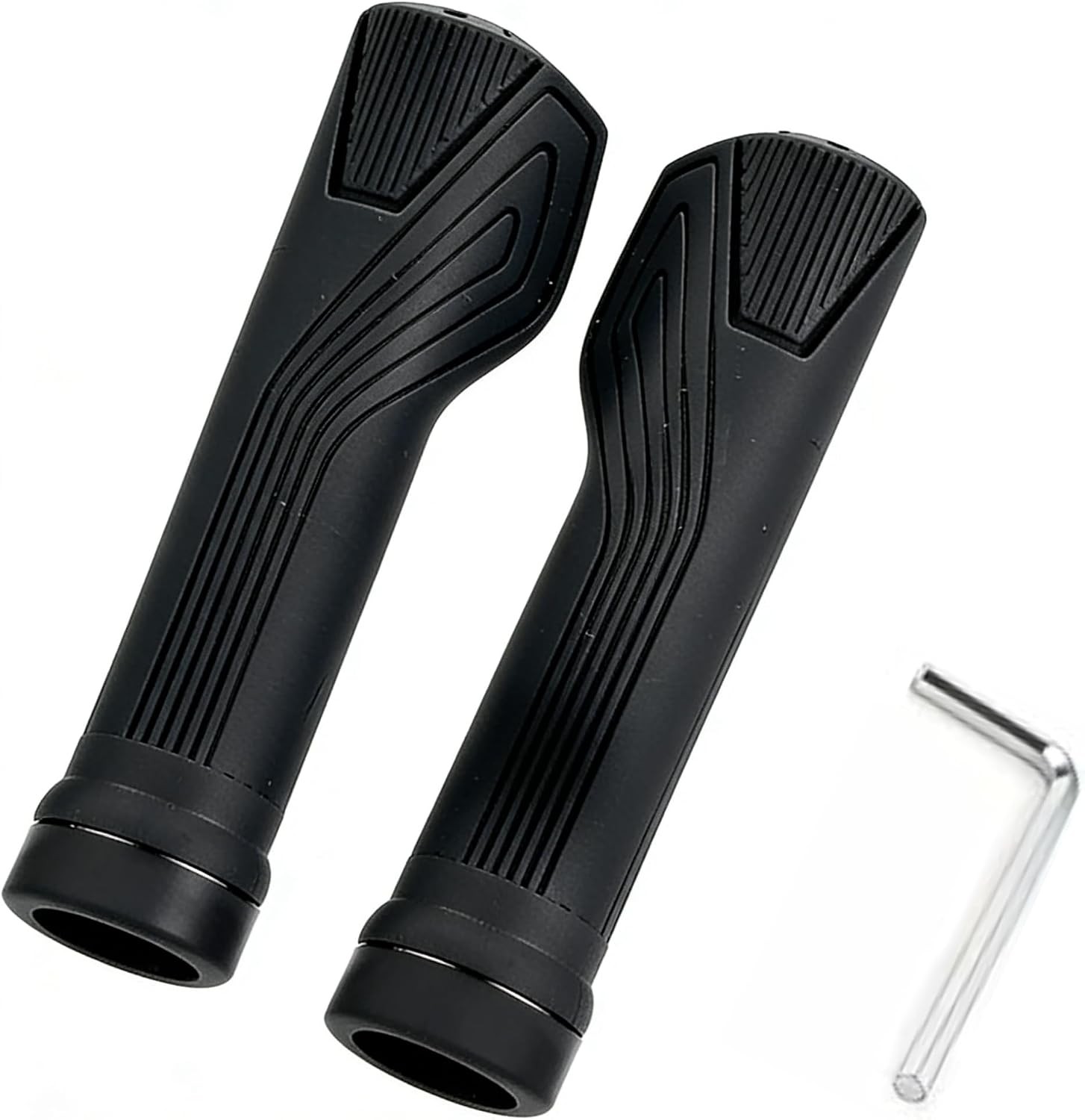 Non-Slip Lock-on Rubber Handlebar Grips for BMX,Mountain,MTB,City,Folding Bikes